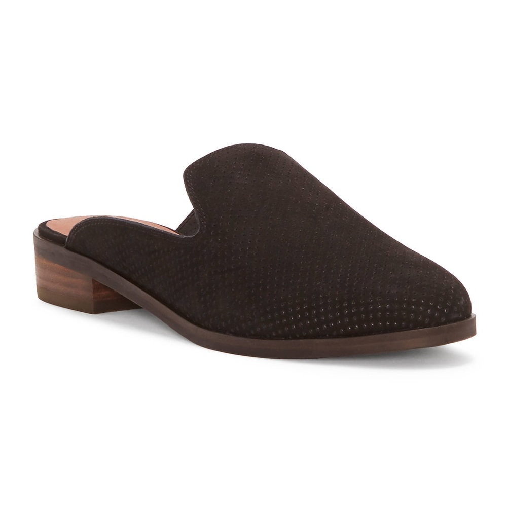 Lucky Brand Black Suede Mules